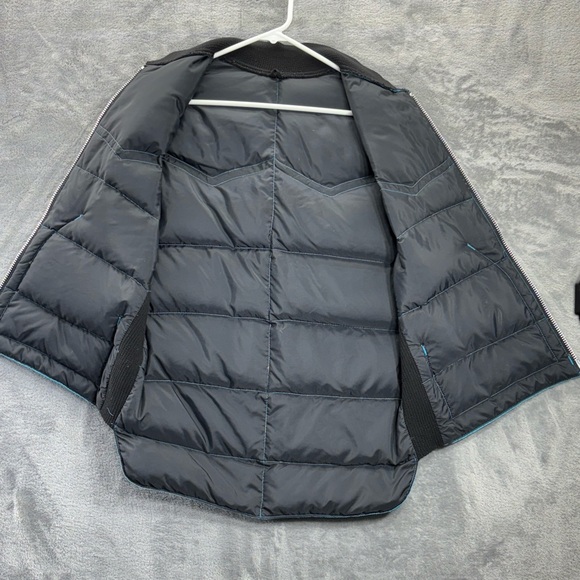 VTG Comfy USA Made Down Insulated Puffer Vest Blue Black Mens Medium-Large - Picture 2 of 16